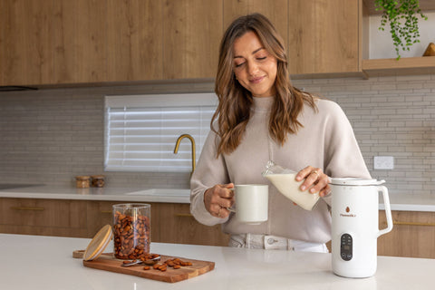 homemade almond milk recipe with plant milk machine